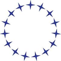 Modern Art Illustration of Circular Stars on White Background vector