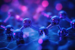 3d rendering of a molecule photo
