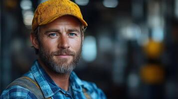A man with a beard and hat photo