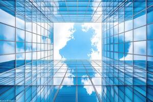 Cloud computing in the sky photo