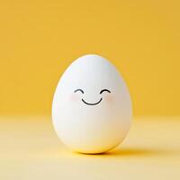 An egg with a smiley face on it photo
