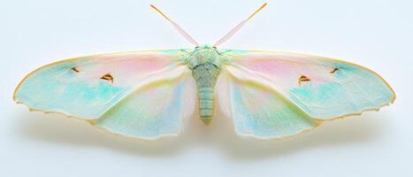 A butterfly with a pastel colored wings photo