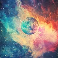 An image of the earth in space photo