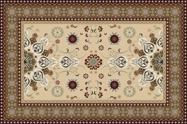Vintage decorative background with ornament in retro style, illustration.