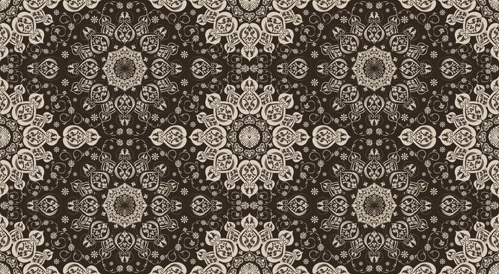 Seamless pattern with decorative elements. Arabesque ornament. Ornamental background.