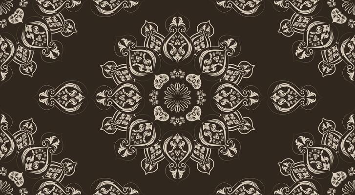 Seamless pattern with paisley ornament. illustration.