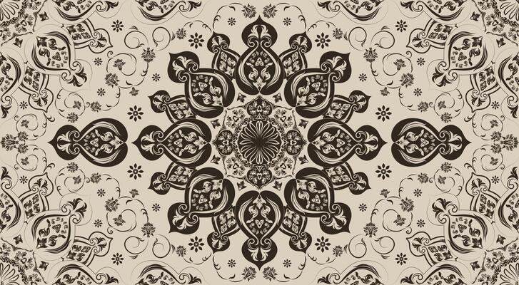 Vintage background with ethnic ornaments. Template for design.