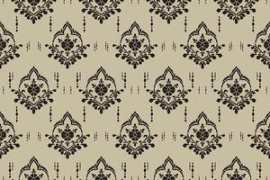 A black and white pattern with flowers vector