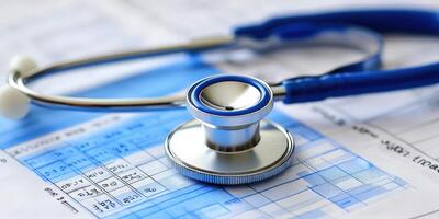 Stethoscope Checkup. Healthcare Tool for Precise Medical Diagnosis and Analysis photo