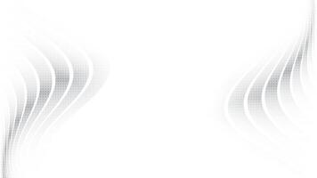 Abstract white and gray gradient background with curve lines and dot pattern, halftone effect, illu vector