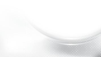 Abstract white and gray gradient background with curve lines and dot pattern, halftone effect, illus vector