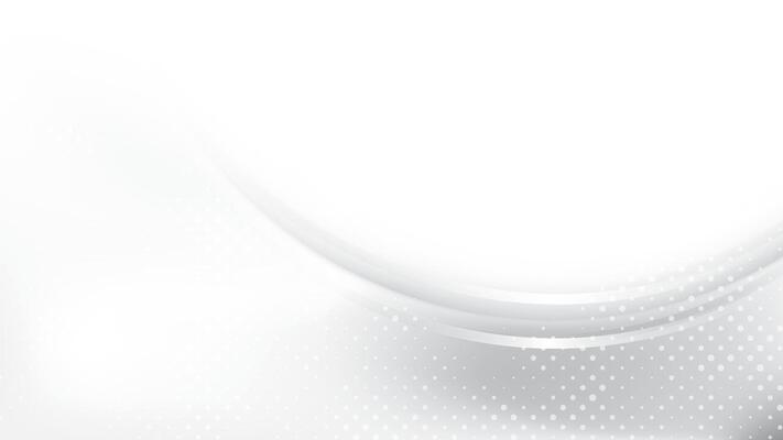 Abstract white and gray gradient background with curve lines and dot pattern, halftone effect, illus