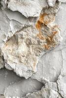 White rock pieces with cracks. Mineral texture background. Stone detail and pattern. Light colour stone wall surface. Grunge material abstract. photo