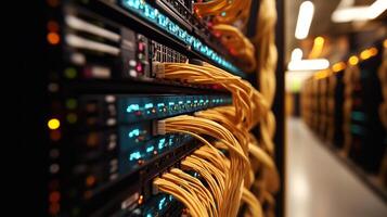 Data center and network devices in high performance operation photo
