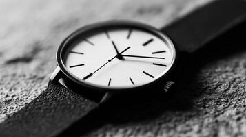 Minimalist Black and White Watch Design photo