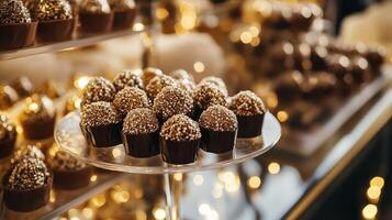 Elegant Display of Truffles at a Glittering Event photo