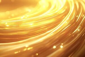 Golden swirling lines creating an abstract vortex with bright highlights photo