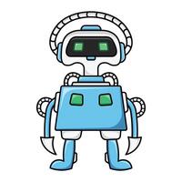 Modern robot colorful design mascot. Design for digital print and coloring book vector