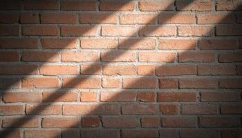 Textured Brick Wall Background with Copyspace in Soft Light Indoor Setting Artistic Viewpoint photo