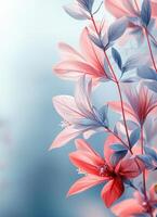 Elegant Floral Composition Nature Background Soft Colors Copyspace for Design photo
