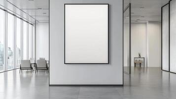 Modern Art Display in Contemporary Gallery with Background Copyspace for Design Inspiration photo