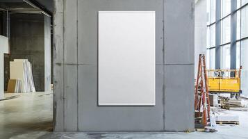 Creative Workspace Background with Copyspace for Art Display Industrial Environment Minimalist View photo