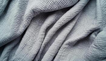 Soft Grey Quilt Close-Up Cozy Bedroom Textile Photography Neutral Background Copyspace for Styling photo