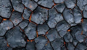 Textured Background of Cooled Lava Unique Copyspace Nature Environment Close-Up View photo