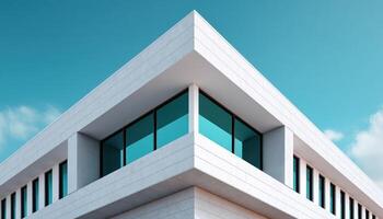 Modern Architectural Structure with Copyspace and Background Urban Environment Low Angle Viewpoint photo