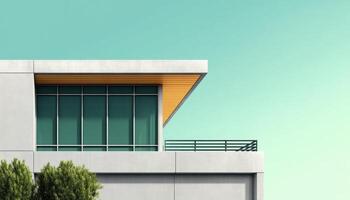 Modern Architectural Design with Copyspace Background Urban Setting Minimalist Aesthetic photo