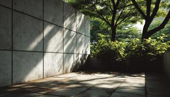 Tranquil Nature Scene Outdoor Garden Photographic Image Lush Background Copyspace Available photo