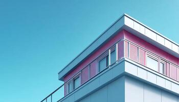 Modern Architectural Design Urban Location Image with Background and Copyspace Clear View photo