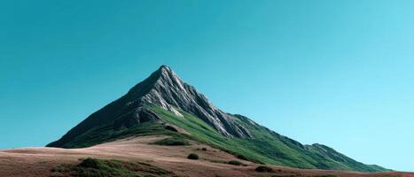 Mountain Landscape View with Clear Background and Copyspace for Nature Photography photo