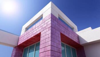 Modern Architectural Design Urban Setting Exterior View Bright Background Copyspace Available photo