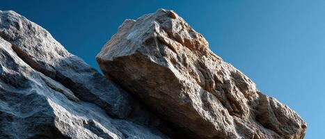 Rugged Stone Formation Outdoor Landscape Natural Terrain Clear Background Copyspace Available photo