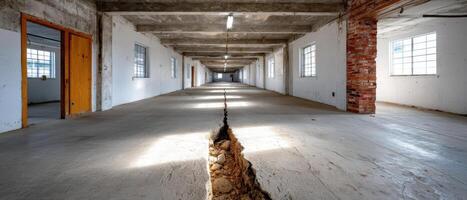 Abandoned Building Interior Urban Setting Photograph Industrial Environment Background Copyspace photo