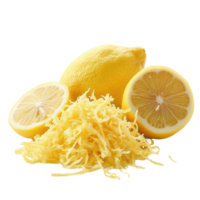 Fresh Lemon Zest and Sliced Lemons png