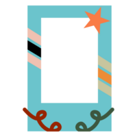 a square frame with a star and ribbon on it png