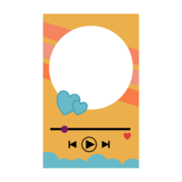 a picture of a music player with a heart on it png