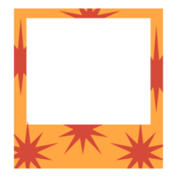 an orange and red starburst frame with a transparent background png