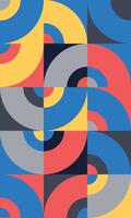 Bauhaus colourful pattern background, simple geometric Modern abstract design vector