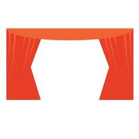 Curtain. Open curtain vector