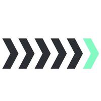 Directional arrow, motion indicator vector