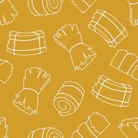 Outline Hay Seamless Pattern Background for Surface Print Fabric Fashion Wrapping vector