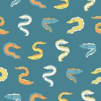 Eel Seamless Pattern Background for Print Fabric Surface Fashion Wrapping vector