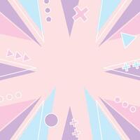 abstract background with geometric shapes. Retro figures from the 80s and 90s on a pink background. Modern colorful geometric shapes and objects. vector