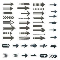 The Arrow icon set isolated on white background vector