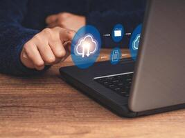 Close-up of file Transfer Protocol or FTP digital system for transferring documents photo