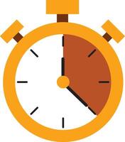 Orange Brown Stopwatch for Timer Count vector