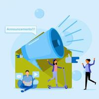 Announcement concept for bulletin boards, used as backgrounds, banners and landing pages. vector